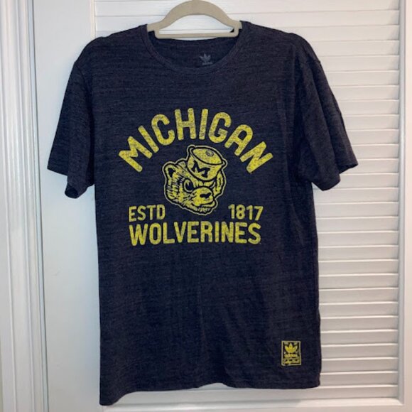 Vintage Adidas Michigan Wolverines T-Shirt - Size Small - Picture 1 of 3